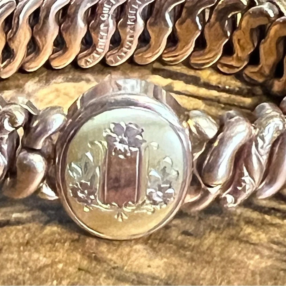 American Queen, Pitman & Keeler Expandable Child-Adult Engravable Bracelet EUC